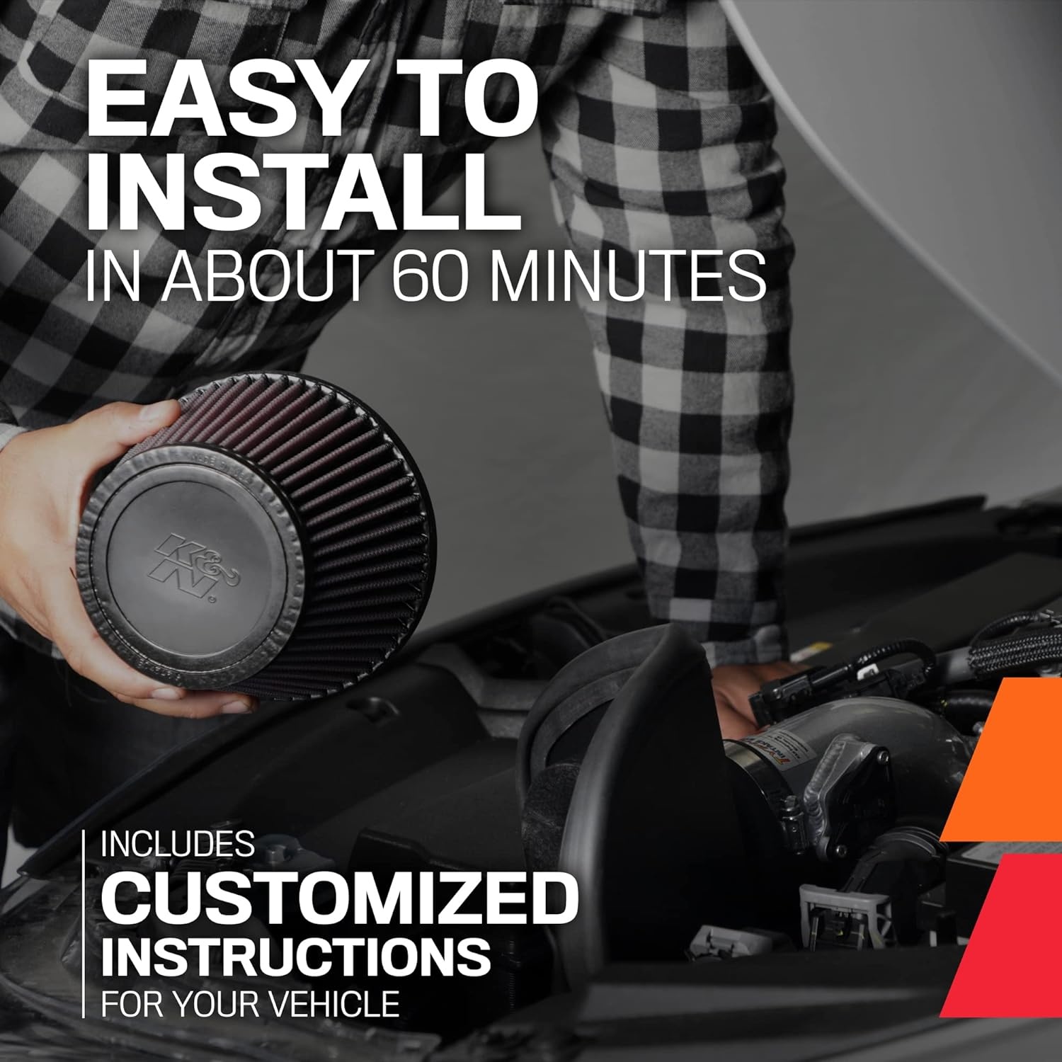 image:imageKampN Cold Air Intake System HighFlow Air Filter Increase Performance amp Acceleration Compatible with 20092016 Toyota Corolla 698757TTK