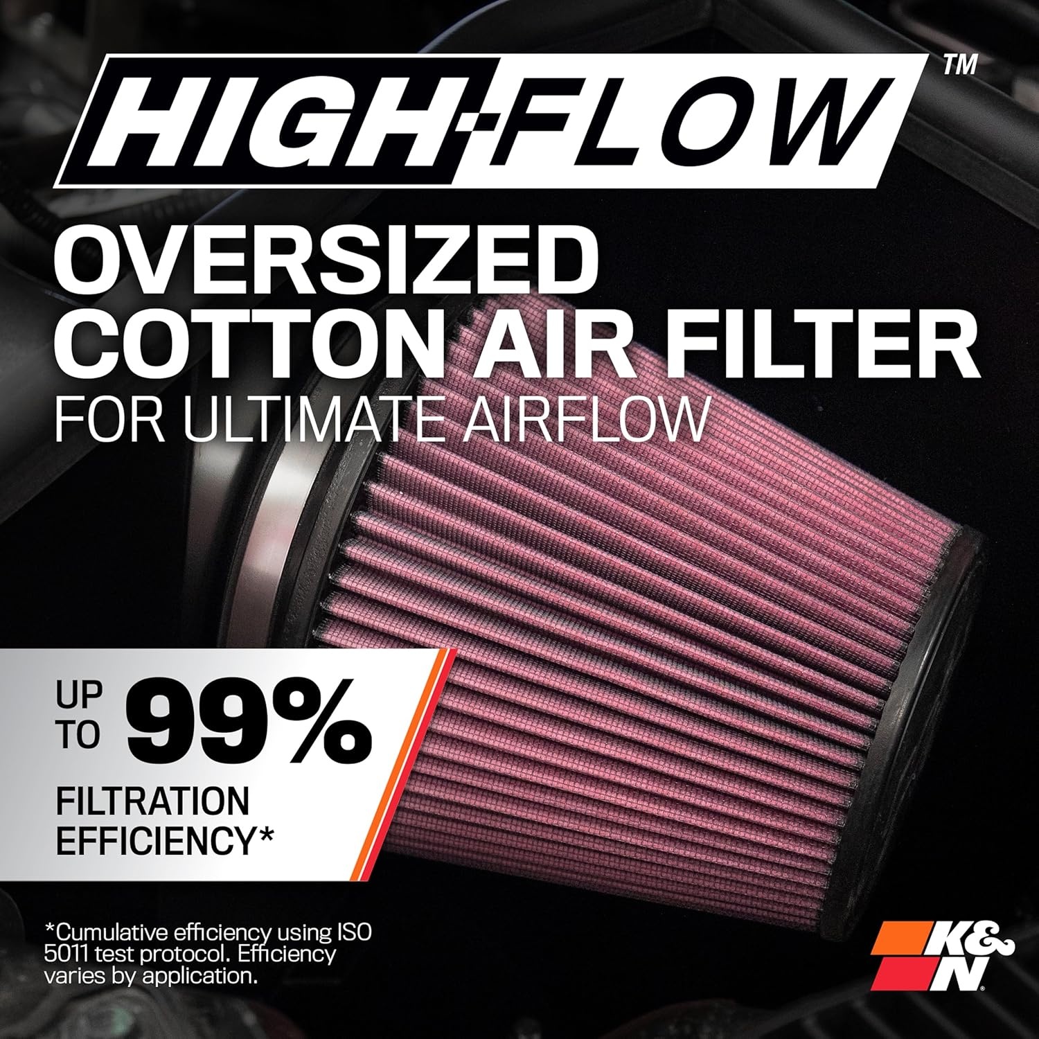 image:imageKampN Cold Air Intake System HighFlow Air Filter Increase Performance amp Acceleration Compatible with 20132017 HONDA Accord 691213TS