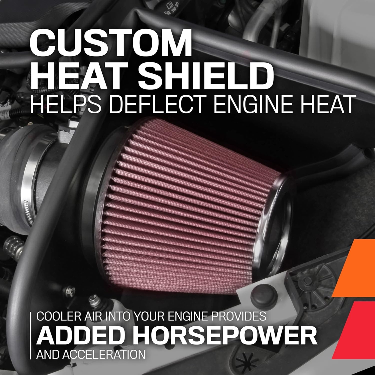image:imageKampN Cold Air Intake System HighFlow Air Filter Increase Performance amp Towing Compatible with 20152017 FordLincoln Expedition Navigator 572595RotoMolded