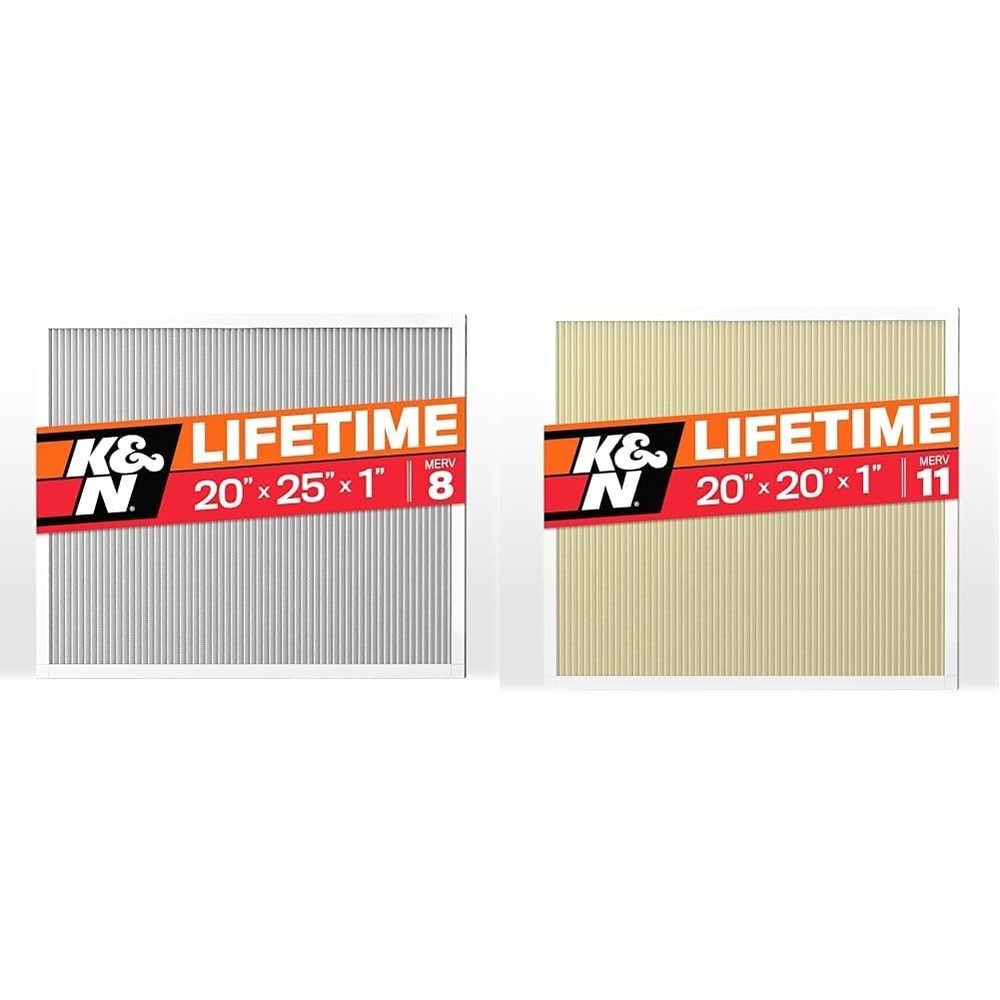 image:imageKampN 20X25X1 and 20x20x1 HVAC Furnace Air Filters Washable Merv 8 and 11 Lasts a Lifetime