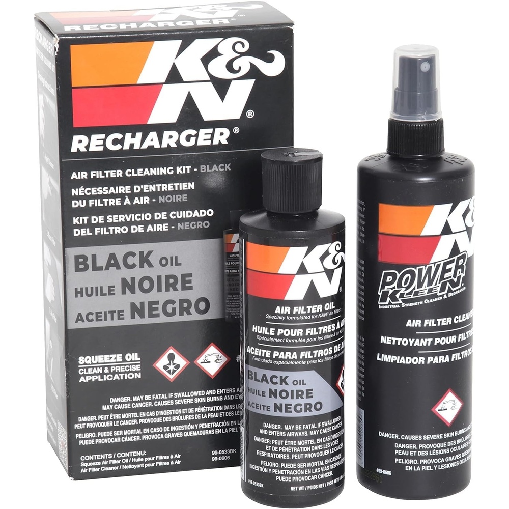 image:imageKampN Air Filter Cleaning Kit Squeeze Bottle Filter Cleaner and Black Oil Kit Restores Engine Air Filter Performance Service Kit995050BK