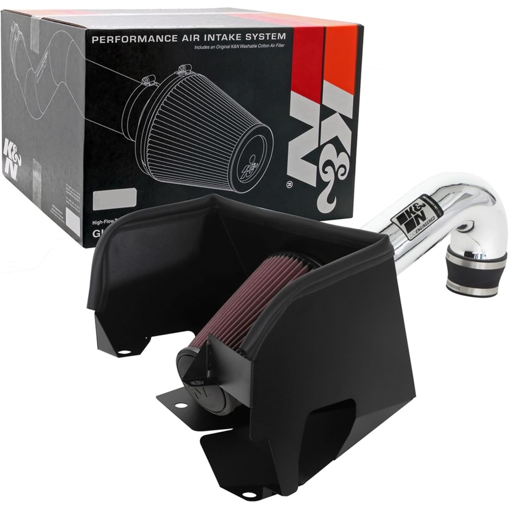 image:imageKampN Cold Air Intake System DryFlow Air Filter Increase Performance amp Towing Compatible with 20192024 RAM 1500 301578Metal Intake