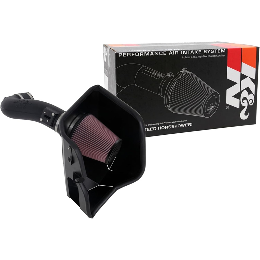 image:imageKampN Cold Air Intake System DryFlow Air Filter Increase Performance amp Towing Compatible with 20192026 ChevyGMCCadillac Silverado 1500 Suburban Tahoe Sierra 1500 Yukon Escalade 303110Roto Molded