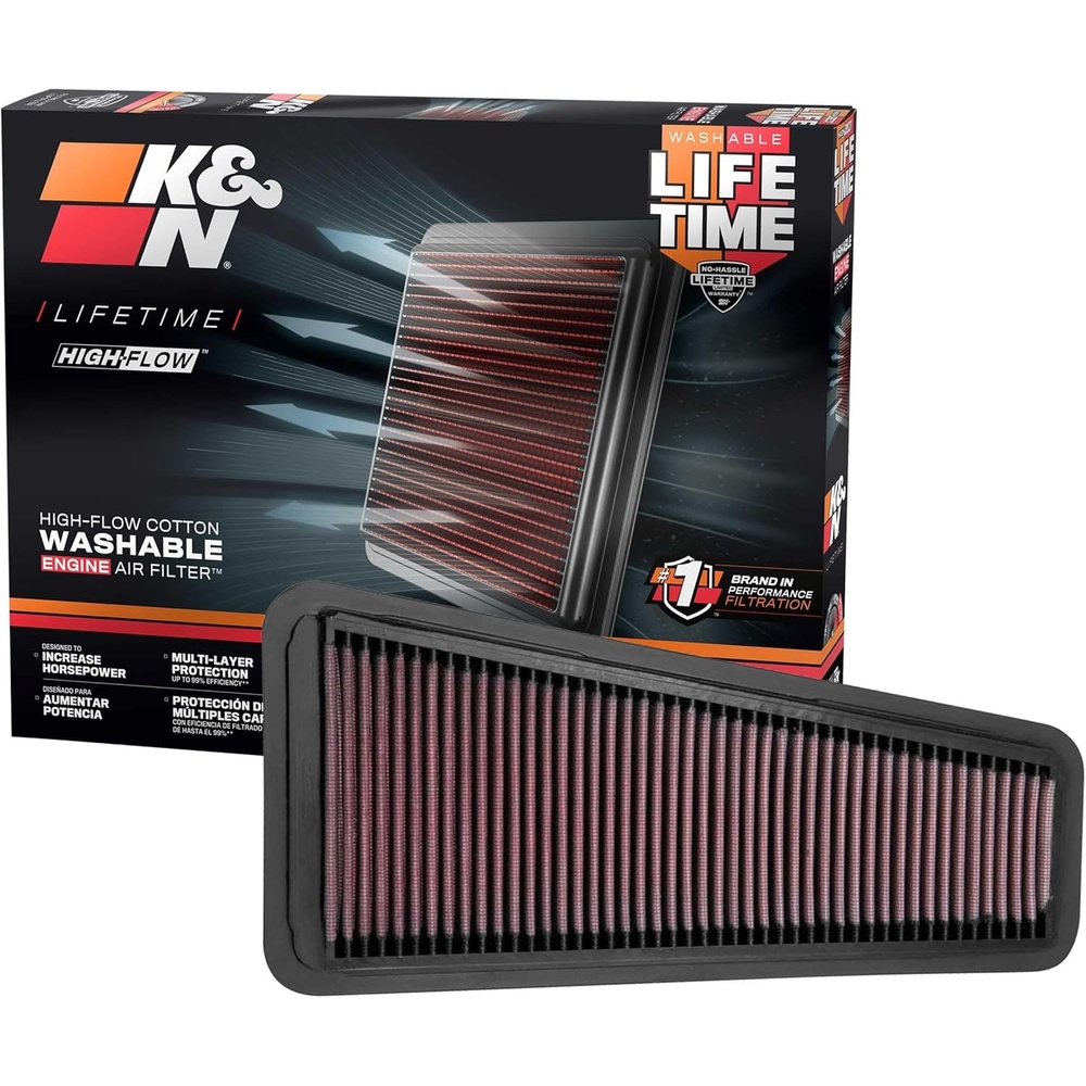 image:imageKampN HighFlow Original Lifetime Engine Air Filter Increase Power Premium Washable Compatible with 20022020 TOYOTA 4Runner Tacoma Tundra FJ Hilux Land Cruiser 332281Air filter