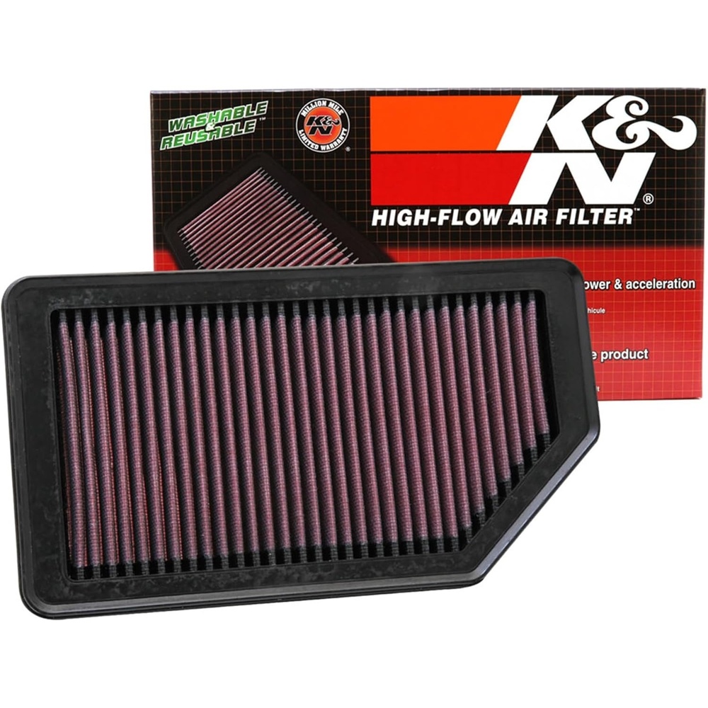 image:imageKampN HighFlow Original Lifetime Engine Air Filter Increase Power Premium Washable Compatible with 20112019 DodgeHyundai Attitude Accent Veloster Rio Soul 332472
