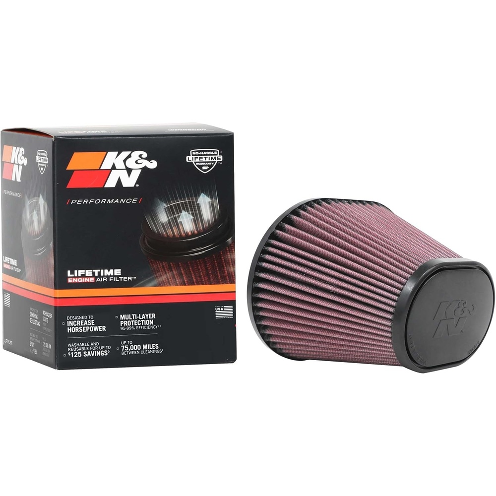image:imageKampN HighFlow Original Lifetime Universal ClampOn Air Filter High Performance Premium Washable Flange Diameter 394 In Filter Height 5 In Flange Length 15 In Shape Round Tapered RU70031