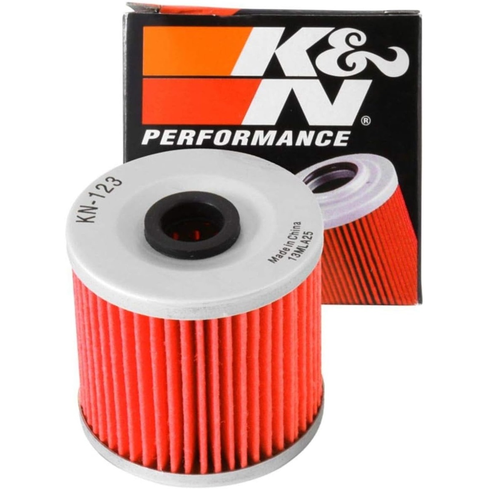 image:imageKampN Motorcycle Oil Filter High Performance KN123  Designed to be used with Synthetic or Conventional Oils Fits Select Kawasaki VehiclesBlack