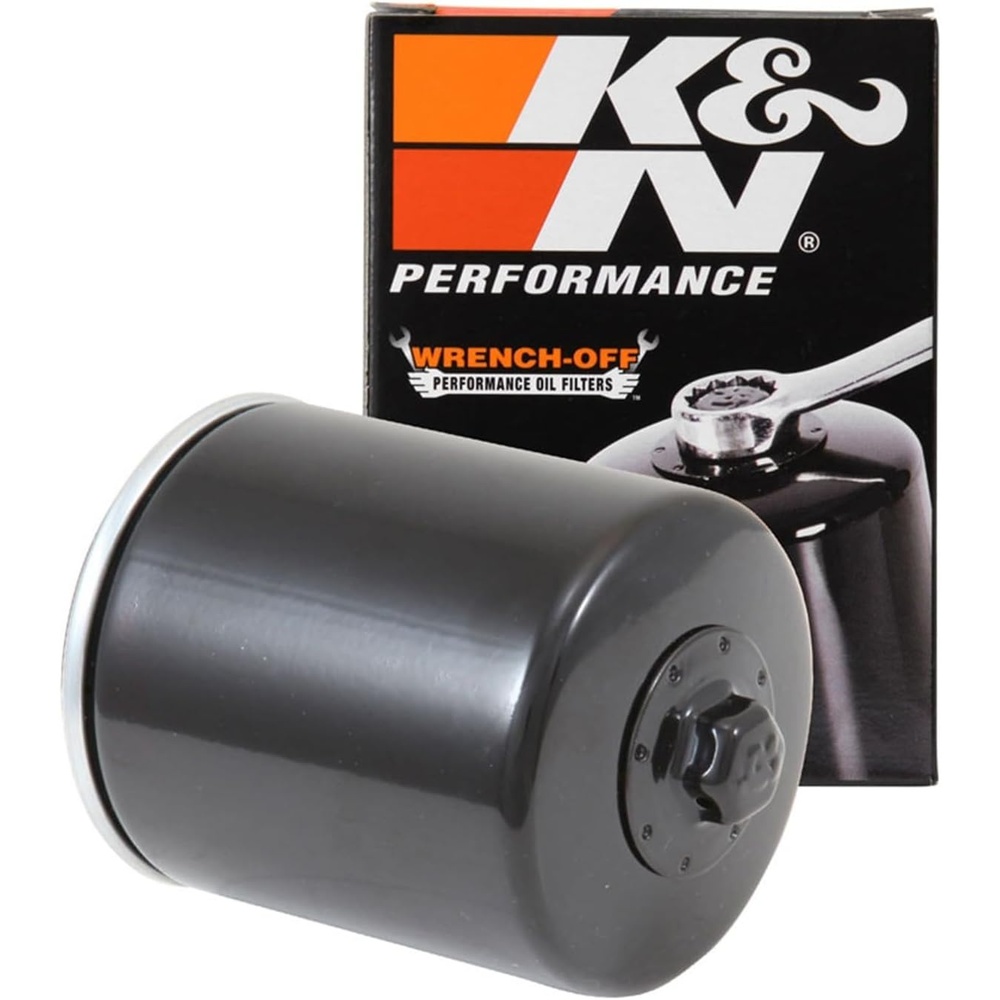 image:imageKampN Motorcycle Oil Filter High Performance Premium Designed to be used with Synthetic or Conventional Oils Wrench Off Nut Fits Select Harley Davidson Motorcycles KN170