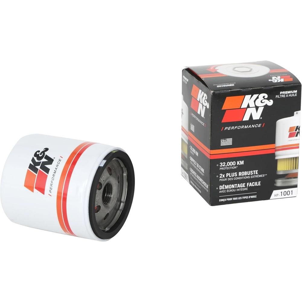 image:imageKampN Premium Oil Filter 20000 Mile Engine Protection with Wrench Off Nut Compatible with Select CHEVROLETGMCBUICKPONTIAC Vehicle Models See Product Description for Select Models HP1001