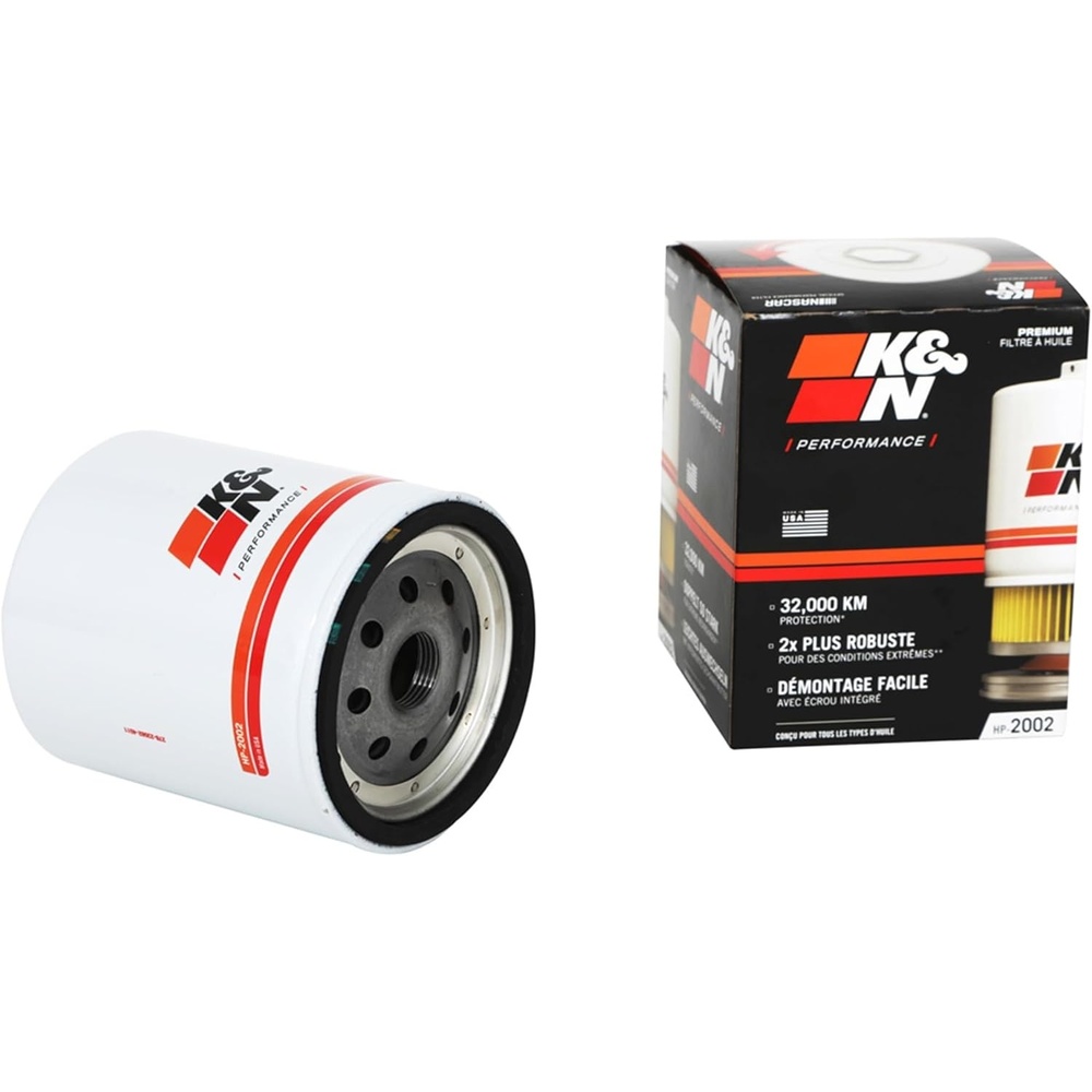 image:imageKampN Premium Oil Filter 20000 Mile Engine Protection with Wrench Off Nut Compatible with Select CHEVROLETPONTIACBUICKCADILLAC Vehicle Models See Product Description for Select Models HP2002