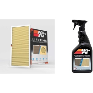 K&N 16x20x1 HVAC Furnace Air Filter & K&N 99-6010 Furnace filter cleaner bundle(12x24x1 filter & furnace filter cleaner)