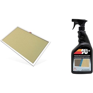 K&N 16x20x1 HVAC Furnace Air Filter & K&N 99-6010 Furnace filter cleaner bundle(16x25x1 filter & furnace filter cleaner)