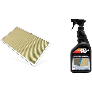 K&N 16x20x1 HVAC Furnace Air Filter & K&N 99-6010 Furnace filter cleaner bundle(20x20x1 filter & furnace filter cleaner)
