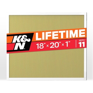 K&N 18X20X1 HVAC Furnace Air Filter, Lasts a Lifetime, Washable, Merv 8, the Last HVAC Filter You Will Ever Buy, Breathe Safely at Home or in the Office, HVC-8-11820(Merv 11)