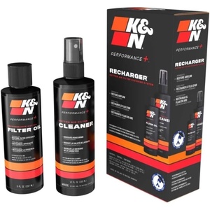 K&N Air Filter Cleaning Kit: Squeeze Bottle Filter Cleaner and Blue Oil Kit; Restores Engine Air Filter Performance; Service Kit-99-5050BL