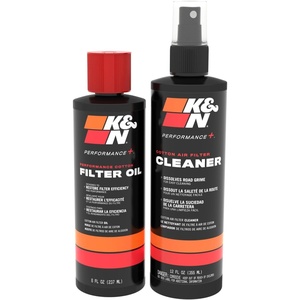 K&N Air Filter Cleaning Kit: Squeeze Bottle Filter Cleaner and Red Oil Kit; Restores Engine Air Filter Performance; Service Kit-99-5050(Cleaning Kit-Squeeze)