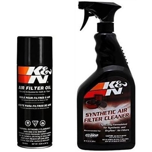 K&N Air Filter Large Size Service Kit Cleaner and Red Oil Plus 2 Stickers Included