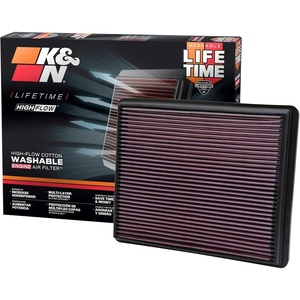 K&N High-Flow Original Lifetime Engine Air Filter: Increase Power: Compatible with 1999-2020 Cadillac/Chervolet/GMC: Escalade, Avalanche, Cheyenne, Silverado, Suburban, Tahoe, Sierra, Yukon, 33-2129(18.25 Inch)