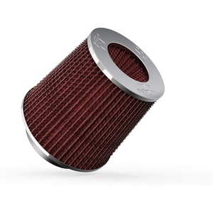 K&N High-Flow Original Lifetime Universal Clamp-On Air Filter: High Performance, Premium: Flange Diameter: 4 In, Filter Height: 5.5 In, Flange Length: 1.125 In, Shape: Round Tapered, RG-1001RD((Pack of 1))