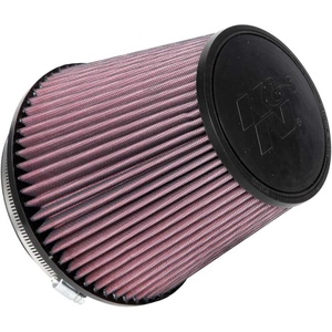 K&N High-Flow Original Lifetime Universal Clamp-On Air Filter: High Performance, Premium, Washable: Flange Diameter: 6 In, Filter Height: 6.5 In, Flange Length: 1 In, Shape: Round Tapered, RU-1042