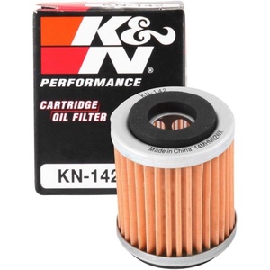 K&N Motorcycle Oil Filter: High Performance, KN-142 | Designed to be used with Synthetic or Conventional Oils: Fits Select Yamaha Vehicles