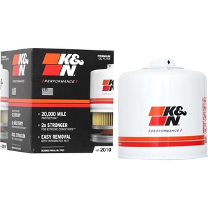 K&N Oil Filter: 20,000 Mile Engine Protection with Wrench Off Nut, HP-2010 | Compatible with Select 1991-2026 CHEVROLET/DODGE/FORD/LINCOLN (See Product Description for Select Models)(1 inch)