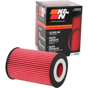 K&N Premium Oil Filter: 20,000 Mile Engine Protection, High Capacity/High Efficiency: Compatible with MERCEDES BENZ/FREIGHTLINER/DODGE/JEEP (See Product Description for Select Description), HP-7028((Pack of 1))