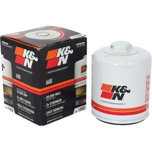 K&N Premium Oil Filter: 20,000 Mile Engine Protection with Wrench Off Nut: Compatible with Select 1981-2026 FORD/LINCOLN/TOYOTA/VOLKSWAGEN Vehicle Models (See Description for Select Models), HP-1002(Oil Filter-1 Pack)