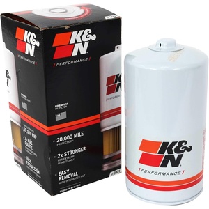 K&N Premium Oil Filter: 20,000 Mile Engine Protection with Wrench Off Nut: Compatible with Select 1994-2003 FORD (See Product Description For Select Models), HP-6001(1 inch)