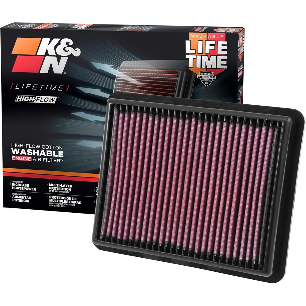 image:imageKampN HighFlow Original Lifetime Engine Air Filter Increase Power Premium Washable Compatible with 20122023 MAZDA 3 6 CX5 CX8 CX9 333024Pack of 1