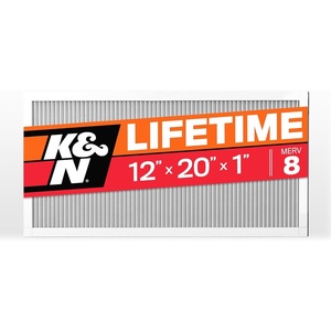 K&N 12x20x1 HVAC Furnace Air Filter, Lasts a Lifetime, Washable, Merv 11, the Last HVAC Filter You Will Ever Buy, Breathe Safely at Home or in the Office, HVC-11220(Merv 8)