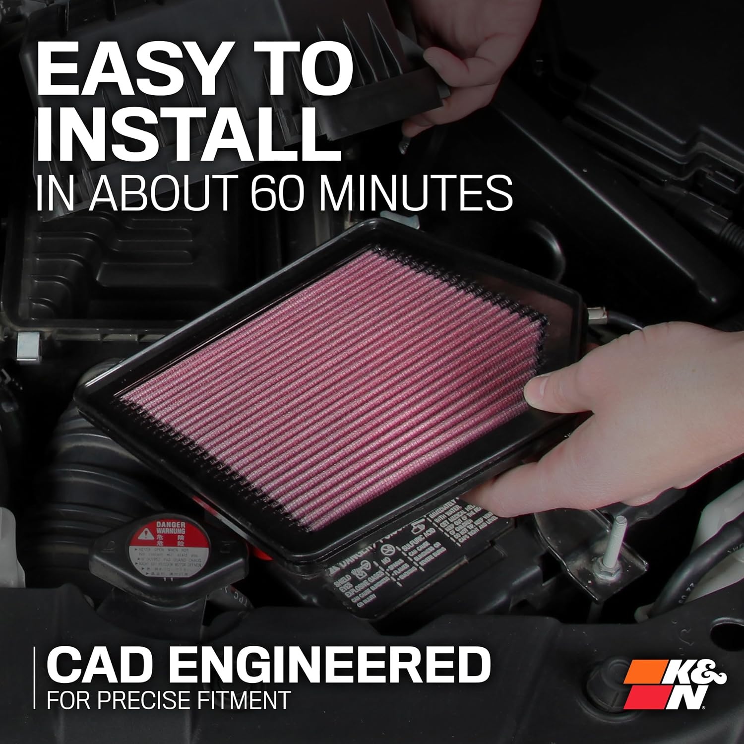 image:imageKampN Cold Air Intake System HighFlow Air Filter Increase Performance amp Acceleration Compatible with 20102014 Chevrolet Camaro SS 573074