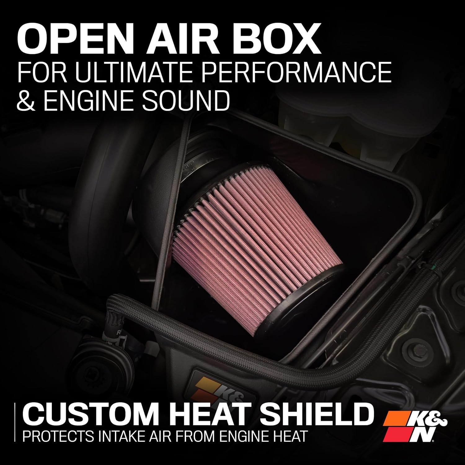 image:imageKampN Cold Air Intake System HighFlow Air Filter Increase Performance amp Acceleration Compatible with 20242025 Ford Mustang 632627