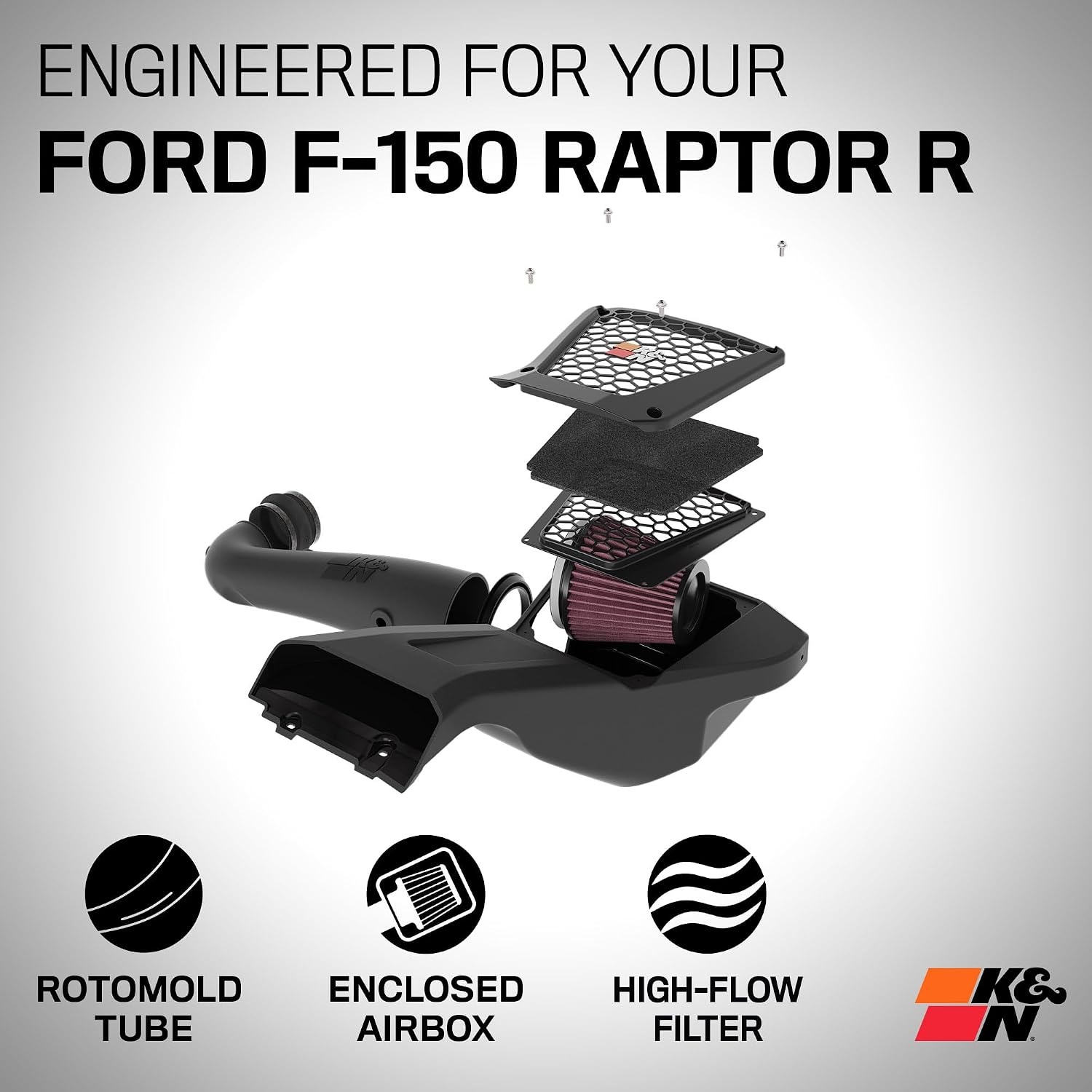 image:imageKampN Cold Air Intake System HighFlow Air Filter Increase Performance amp Towing Compatible with 20232024 Ford F150 Raptor F150 Raptor R 632624