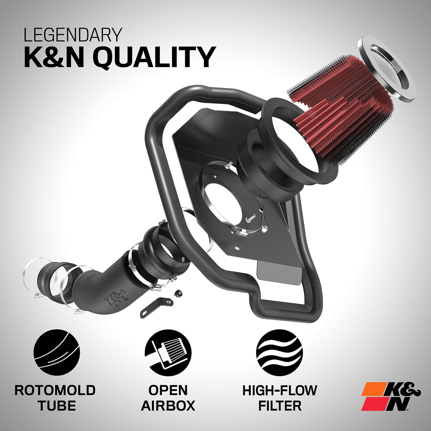 image:imageKampN Cold Air Intake System HighFlow AirFilter Increase Performance amp Horsepower Compatible with 20032004 FORD Mustang Mach 1 572555