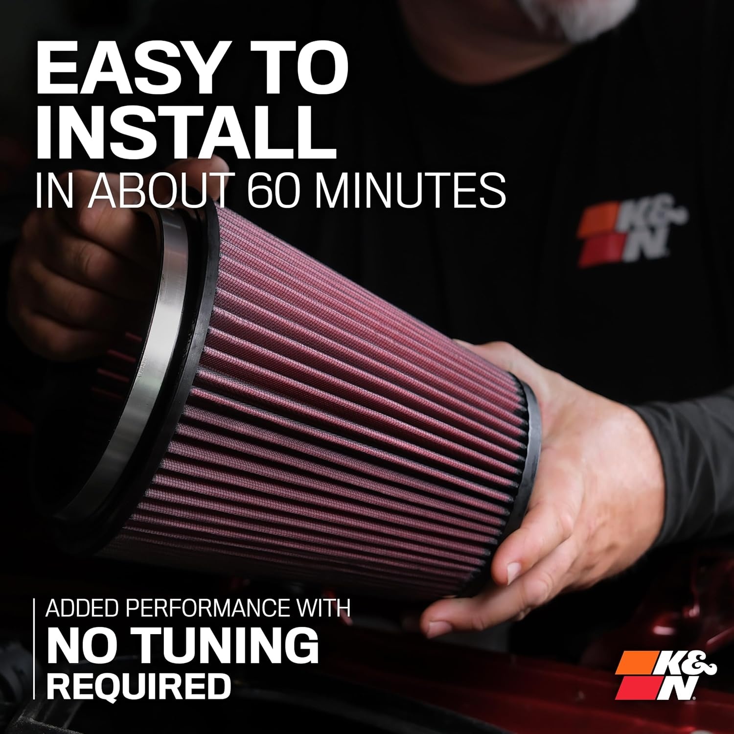 image:imageKampN Cold Air Intake System HighFlow AirFilter Increase Performance amp Horsepower Compatible with 20032004 FORD Mustang Mach 1 572555