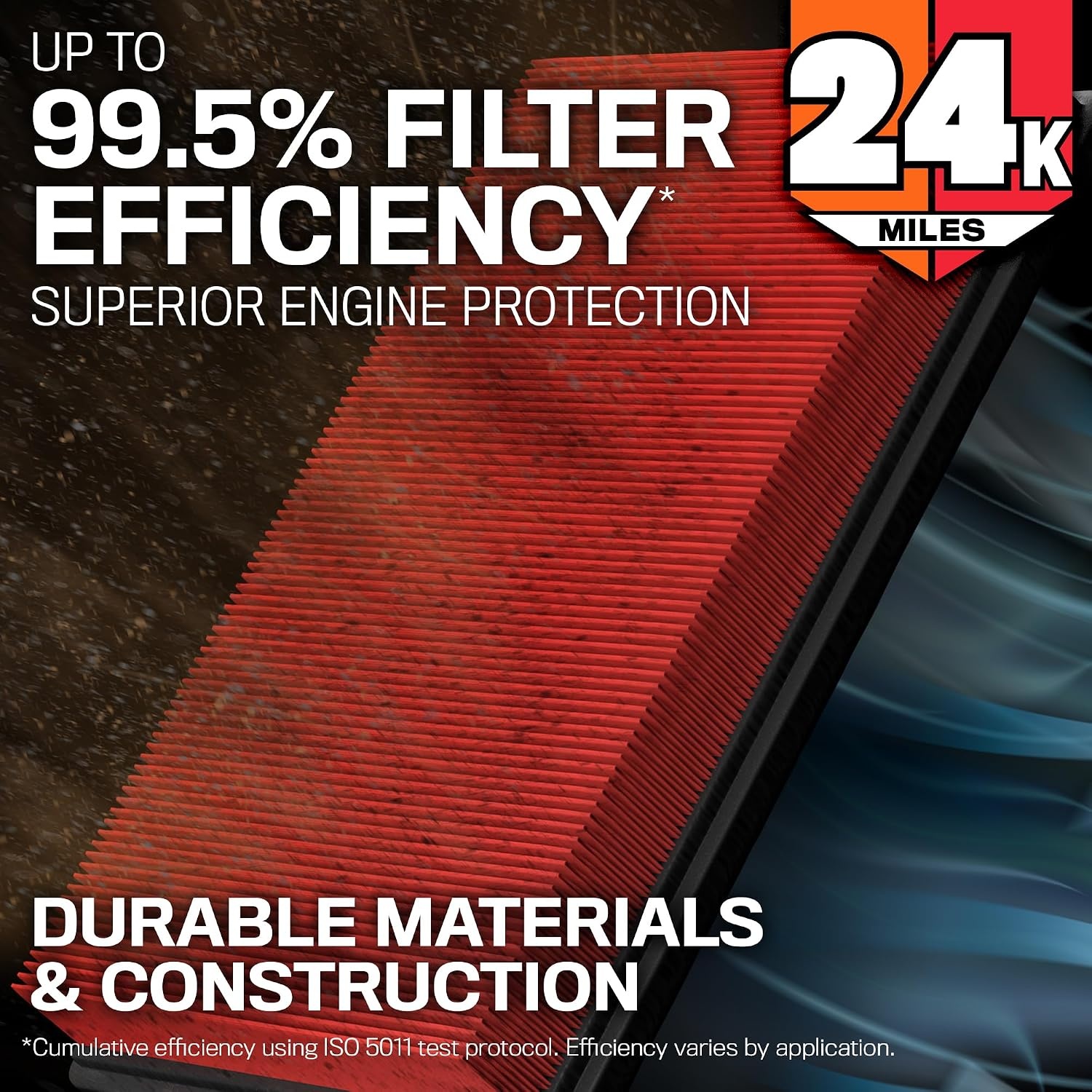 image:imageKampN Engine Air Filter Extended Life 24000 Mile Replacement Air Filter Compatible with 20172026 HyundaiKia L3L4 Elanta i30 Kona Veloster Cee d Forte KNX5050