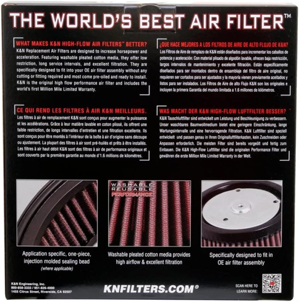 image:imageKampN Engine Air Filter High Performance Premium Powersport Air Filter Fits 20022010 BUELL Firebolt XB12R Lightning CityX XB9SX Long XB12SS XB12SCG Ulysses and other select models BU9003