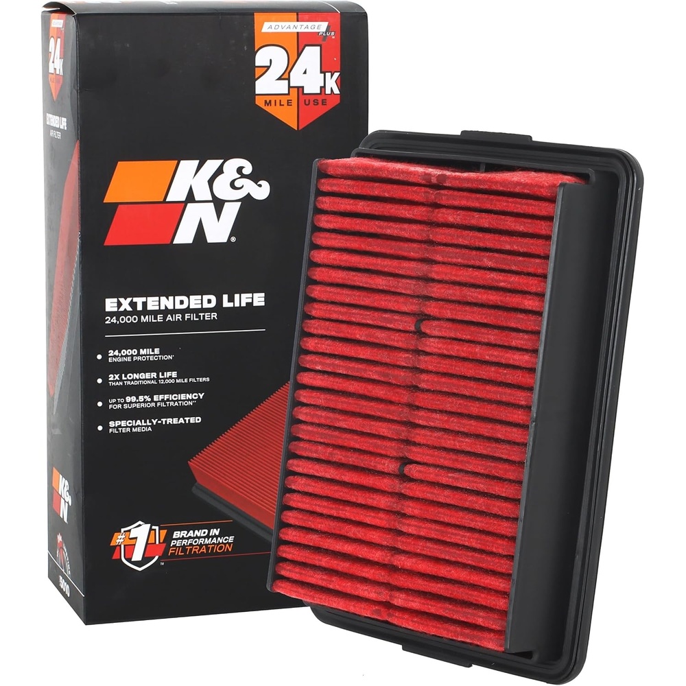 image:imageKampN Engine Air Filter Extended Life 24000 Mile Replacement Air Filter Compatible with 20172026 HyundaiKia L3L4 Elanta i30 Kona Veloster Cee d Forte KNX5050