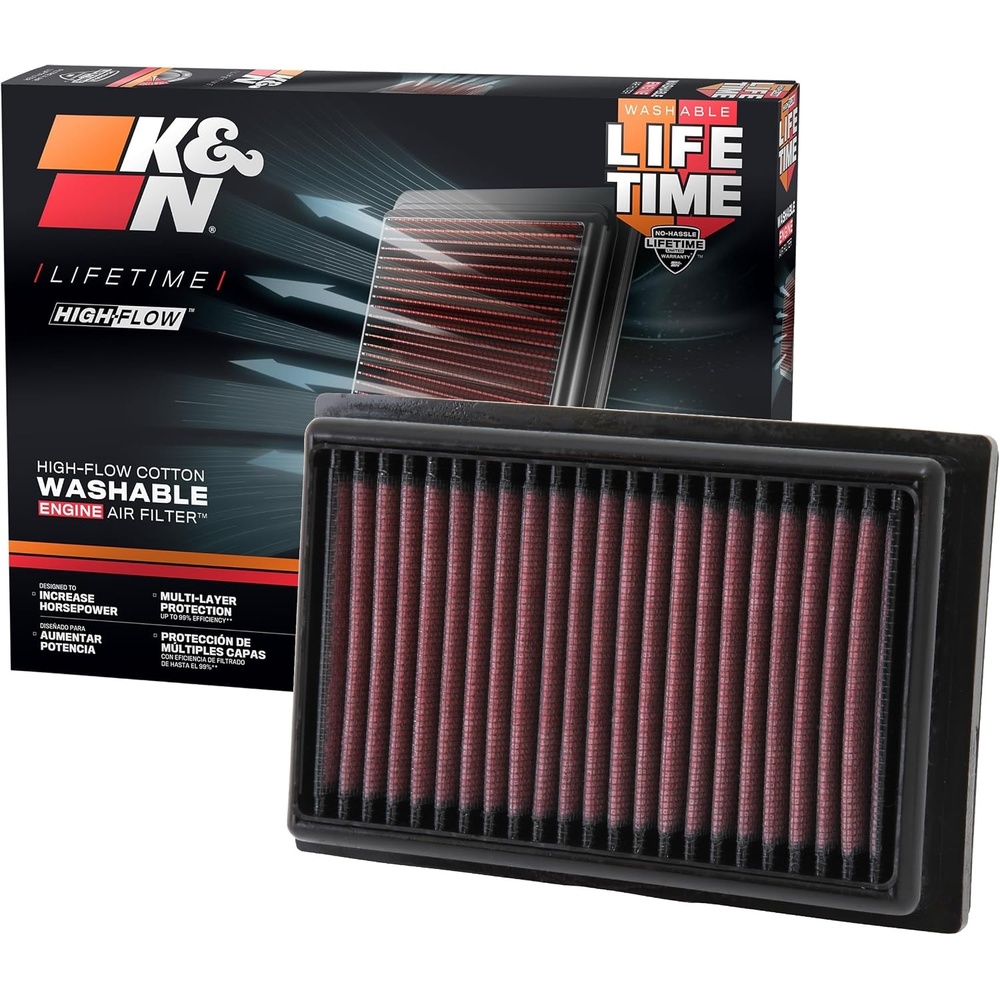 image:imageKampN HighFlow Original Lifetime Engine Air Filter Increase Power Premium Washable Compatible with 20122025 TOYOTA CHR Corolla Pruis Yaris 332485Pack of 1