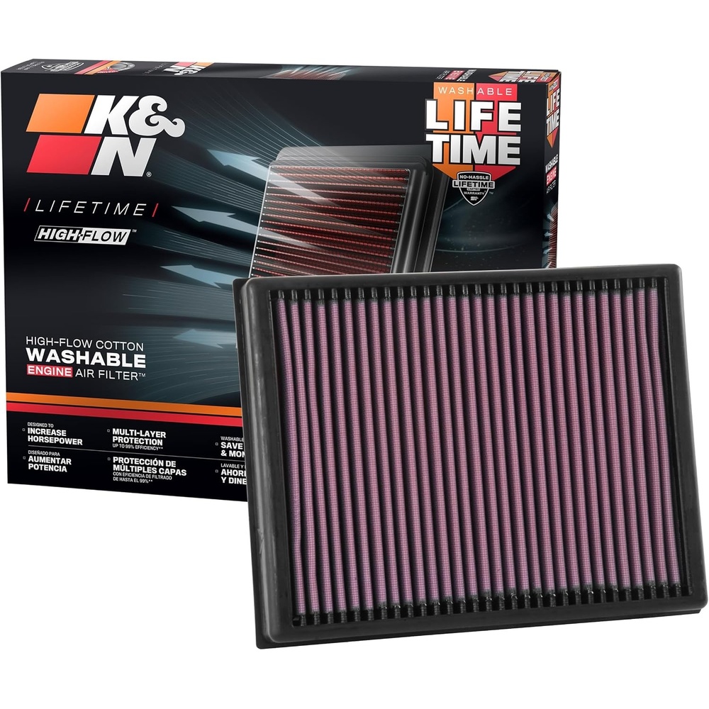 image:imageKampN HighFlow Original Lifetime Engine Air Filter Increase Power Premium Washable Compatible with 20152024 FordVolkswagen Endeavour Everest Ranger Ranger Raptor Amarok 333086Pack of 1
